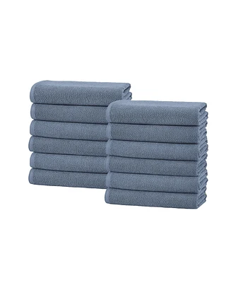 Linery & Co. Cotton Textured 12-Piece Washcloth Set