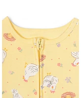 John Deere Baby Girls Animals Ribbed Zip Up Sleep N' Play Coverall