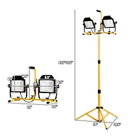 100 W 10 000 lm Led Dual-Head Work Light with Stand