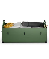 Waterproof Outdoor Storage Box with Ventilated Window, Adjustable Snap