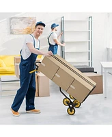 350 Lbs Capacity Stair Climber Hand Truck with Telescoping Handle-Black