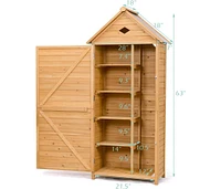 Outdoor Wooden Storage Hutch Single Door Shed