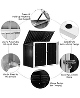 Horizontal Storage Shed 68 Cubic Feet for Garbage Cans