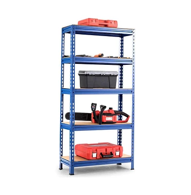 5-Tier Steel Shelving Unit Storage Shelves Heavy Duty Storage Rack-Blue