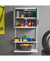 Metal Wall Cabinet with Lock and 3 Adjustable Shelves