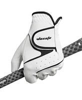 Wosofe Golf Glove Left Hand Men Pu Transparent Non-Slip Nanocloth Lycra Accessories No Sweat Comfortable all Weather with Scorer and Tee