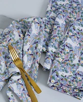 Design Imports Bunny Meadows Printed Cotton Napkins, Set of 4