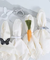 Design Imports Butterfly Metal Napkin Ring, Set of 4