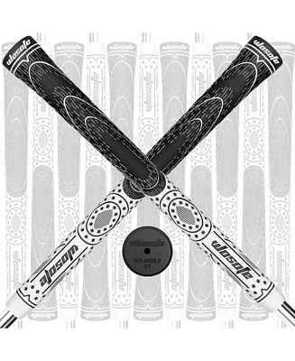 Wosofe Golf Grips 13 Pack Cord Rubber Compound Material Hybrid Golf Club Grips Midsize Options of 2 Colors All Weather Performance