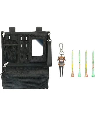 Wosofe Golf Cart Hanging Bag Lightweight Folding Storage Portable Accessories with Adjustable Strap 1 Divot Tool and 4 Tees Unisex
