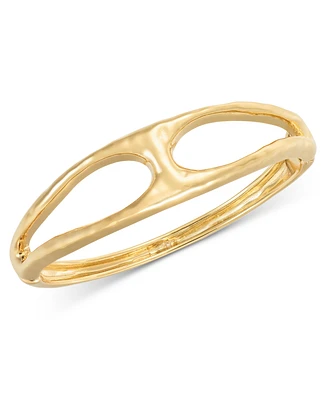 Style & Co Gold-Tone Hammered Openwork Bangle Bracelet, Exclusively at Macy's