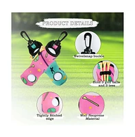 Wosofe Golf Ball carry bag golf tee bag with hook portable waist bag golf ball storage bag can hold 3 golf balls and 3 tees