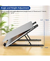 LS01 Pro Ergonomic Laptop Stand, Plastic Laptop Riser, Portable and Adjustable Notebook Computer Holder Compatible with 10-15.6" Laptops