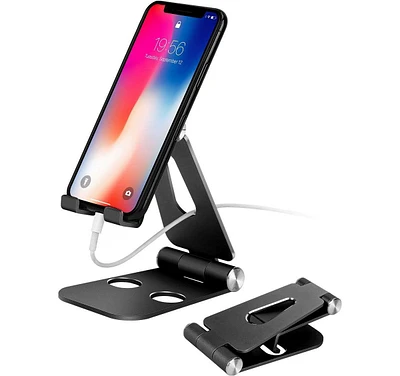 Cell Phone Stand for Desk Adjustable Foldable Holder Office Portable Desktop Dock Compatible with iPhone 15 14 13 12 11 Max Pro Xs Xr X 8 7