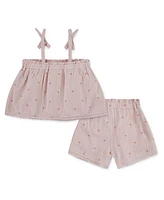 Levi's Little Girls 2-Piece Tie Tank Top and Shorts Set