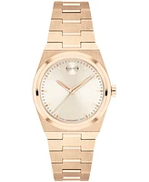 Movado Women's Bold Quest Swiss Quartz Ionic Plated Light Rose Gold Steel Watch, 28mm