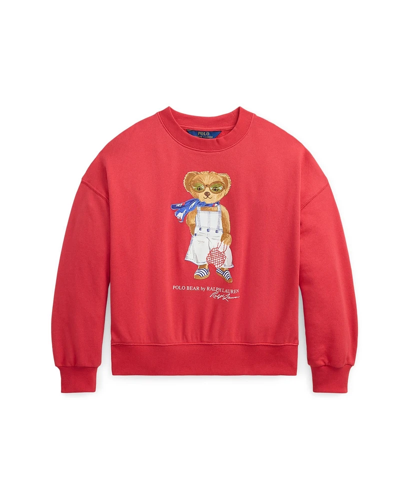 Polo Ralph Lauren Big Girls Bear Terry Sweatshirt