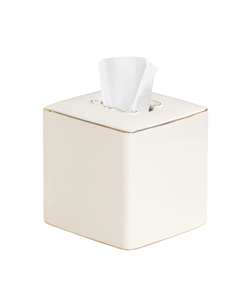 J Queen New York Delphine Stoneware Tissue Box Cover