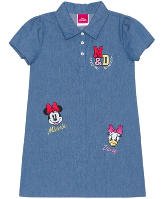 Disney Toddler and Little Girls Minnie Daisy Denim Dress