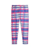 Polo Ralph Lauren Big Girls Plaid Stretch Jersey Legging Pants
