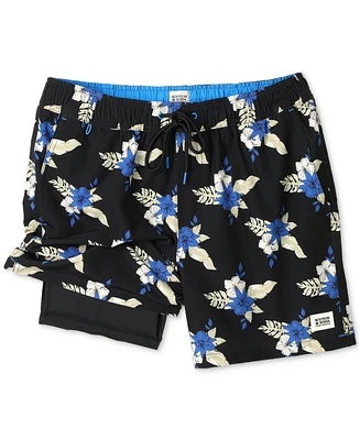Scotch & Soda Men's Midnight Garden Floral Swim Trunks