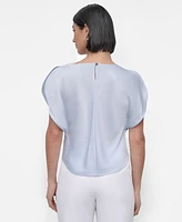 Dkny Women's Draped Boatneck Slit-Sleeve Blouse