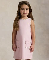 Polo Ralph Lauren Toddler and Little Girls Floral-Trim Oxford Dress