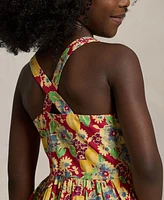 Polo Ralph Lauren Toddler and Little Girls Lemon-Floral Slub Dress