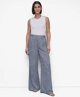Dkny Women's High Rise Wide-Leg Pants