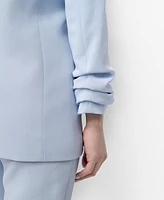 Dkny Women's Ruched-Sleeve Open-Front Blazer