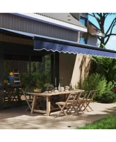 Outsunny 15' x 10' Electric Retractable Awning, All Aluminum Frame,