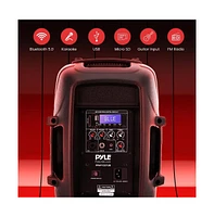 SereneLife 10-Inch Bluetooth Pa Speaker System with Usb, Fm Radio & Recording, 700W
