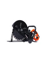 Electric 14" Cut Off Saw Wet/Dry Concrete Saw Cutter Guide Roller with Water Line Attachment