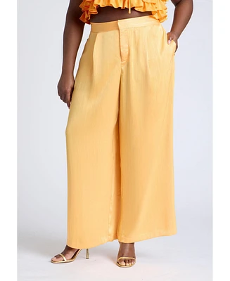 Eloquii Plus Wide Leg Pant With Pleat