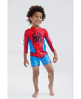 Avengers Baby Boys Marvel Zip Up One Piece Bathing Suit