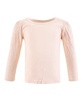 Hudson Baby Baby Girls Hudson Thermal Long Sleeve Tees 5pk, Soft Pink Sage Rose, 18-24 Months