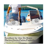 Pyle PDWR40W 5.25" Waterproof Indoor/Outdoor Wall Mount Speakers - 400W, White, Pair