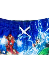 Spider-Man Boys Marvel Avengers Spidey and His Amazing Friends Upf 50+ Swim Trunks to