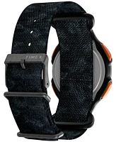 Timex Men's Quartz Digital Black Leather Watch