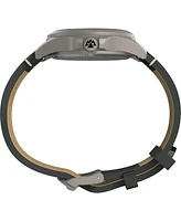 Timex Men's Quartz Analog Black Leather Watch, 38mm