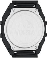 Timex Men's Quartz Digital Black Stainless Steel Watch, 36mm