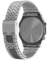 Timex Men's Quartz Digital Silver-Tone Stainless Steel Watch, 34mm