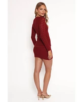 Petal and Pup Women's Suzzie Textured Knit Skirt/Cardi Set