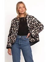 Petal and Pup Women's Marcos Leopard Print Quilted Jacket