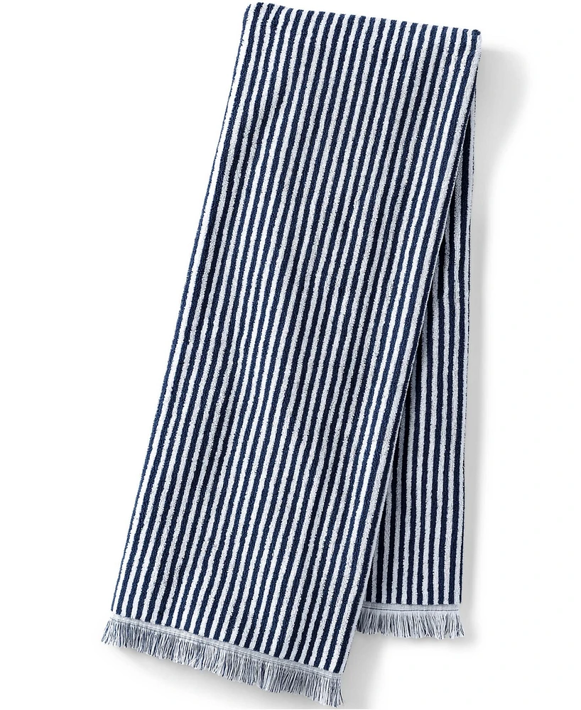Lands' End Cotton Yarn-dyed Stripe Bath Towel