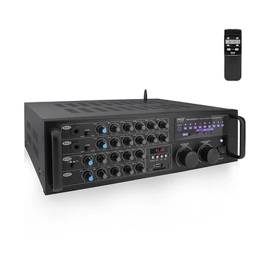 Pyle 2000W Bluetooth Stereo Mixer Karaoke Amplifier - PMXAKB2000