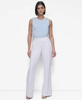 Dkny Petite Mid Rise Flare-Leg Pants