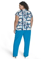 Calvin Klein Plus Printed Cap Sleeve Top