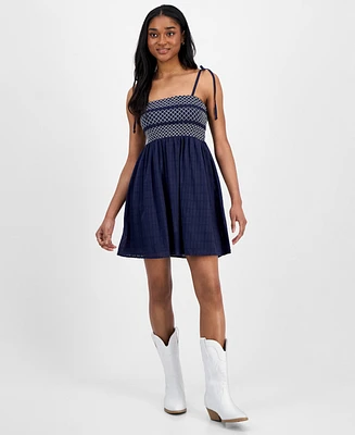 Madden Girl Juniors' Smocked Mini Dress