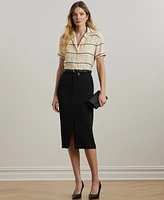 Lauren Ralph Petite Stretch Cady Pencil Skirt